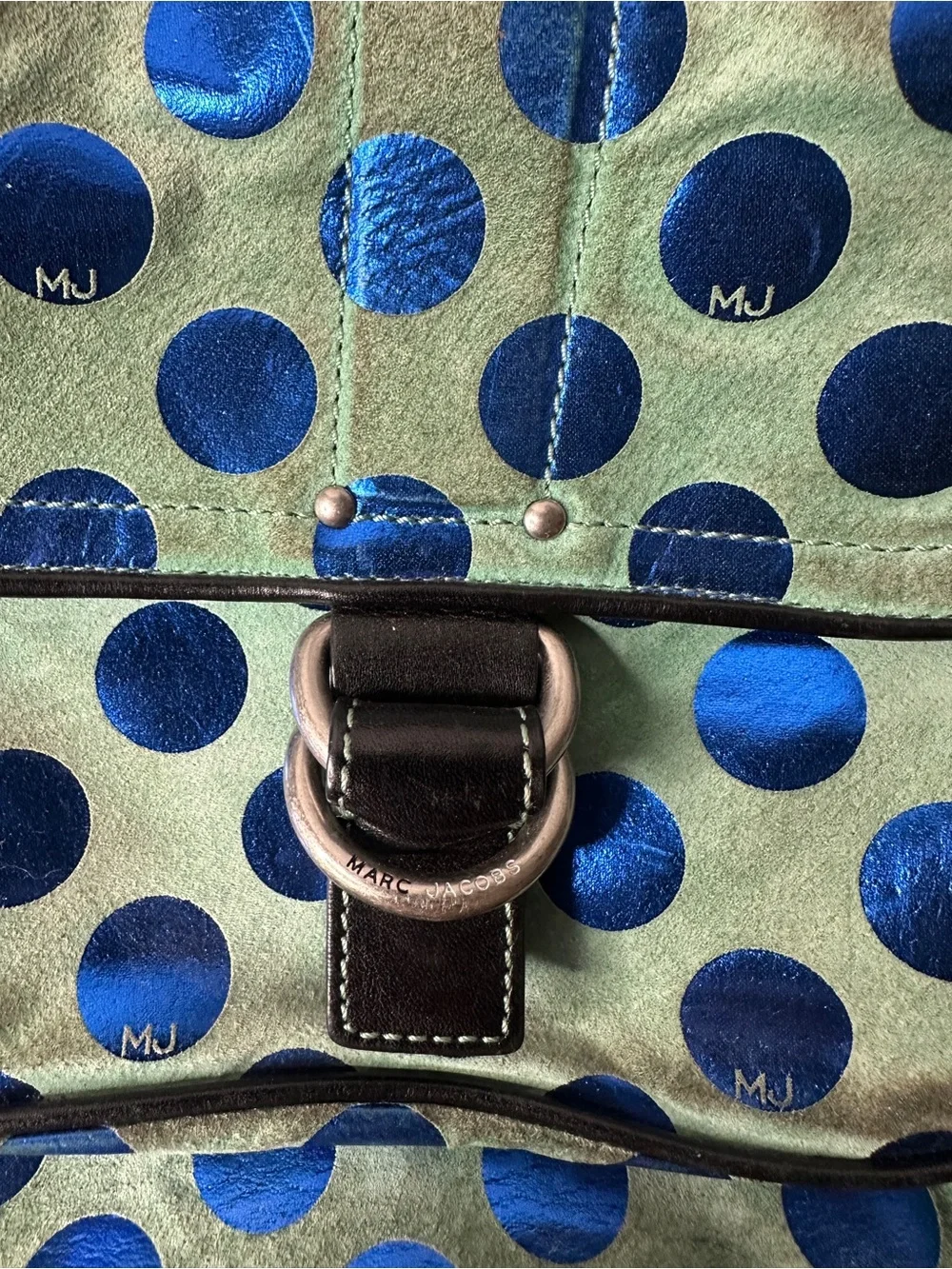 Marc Jacobs Polka Dot Suede Tote Purse